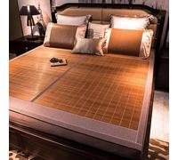 FIgpmwld Foldable Bamboo Cooling Mat Carbonised -Slip Summer Sleeping Pad Multiple Sizes(A,180 * 200CM)