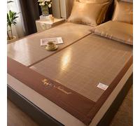 FIgpmwld Foldable Bamboo Cooling Mat Carbonised -Slip Summer Sleeping Pad Multiple Sizes(D,200 * 220CM)