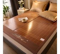 FIgpmwld Foldable Bamboo Cooling Mat Carbonised -Slip Summer Sleeping Pad Multiple Sizes(L,150 * 195CM)