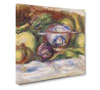 Figs And Apples by Pierre Auguste Renoir Canvas Print | Gallery Wrapped 30mm Frame Wall Art | 14x14 inches | Ready to Hang | Impressionist Still Life Picture | Living Room Bedroom Lounge Office