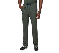 FIGS Cairo Cargo Scrub Pants for Men - Classic Straight Leg Fit, 9 Pockets, 4-Way Stretch, Anti-Wrinkle, Moss 2.0, Medium