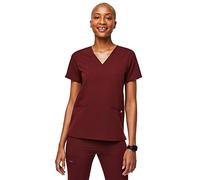FIGS Casma Scrub Tops for Women - Classic Fit, 3 Pockets, Four-Way Stretch, Anti-Wrinkle Women's Medical Scrub Top, Bnd, XS