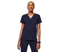 FIGS Casma Scrub Tops for Women - Classic Fit, 3 Pockets, Four-Way Stretch, Anti-Wrinkle Women's Medical Scrub Top, Navy, XXL