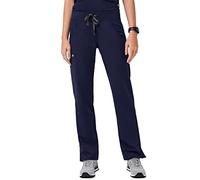 FIGS Kade Cargo Scrub Pants for Women - Classic Fit, Straight Leg, 4 Pockets, Yoga Waistband, Anti-Wrinkle Women Scrub Pants, Navy Blue, Large