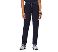 FIGS YOLA High Waisted Skinny Scrub Pants for Women - 10 Pockets, 4-Way Stretch, Yoga Waistband Womens Scrub Pants, Nvy, XL