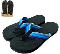 Figskey Funny Hidden Middle Finger Flip Flops,Quick-Dry Beach Sandals,Summer Comfort Anti-Slip Outdoor Shoes,Leave Funny Prints In The Beach for Women Men (45)