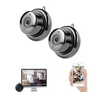 Figskey Upgraded Ultra-Invisible No-Plug Camera,Invisible Mini Spy Camera Wireless,Wireless Indoor Security Camera with Night Vision,Small Cameras Hidden Wireless for Pet,Home,Office Use (2 Pcs)