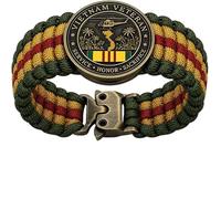 Figskey Vietnam Veteran Survival Tribute P-aracord Bracelet,Service Honor Sacrifice Patriotic Survival Wristband,Vietnam Veteran Survival Bracelet,Memorial Gift for Men and Women (Bracelet)