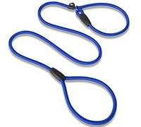 Figure 8 Anti Pull Lead/Halter/Head Collar, Strong Slip Dog Leash, Heavy Duty Nylon Dog Training, Durable 120 cm Long Adjustable Pet Lead For Small Medium Dogs (Blue)
