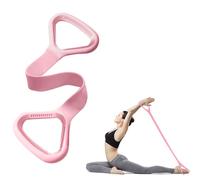 Figure 8 Fitness Resistance Bands for Working Out, Resistance Bands for Stretching, Band for Exercise, Stretching, Pilates and Mobility, Grip at Both Ends, Shoulder Stretcher for Women - Pink