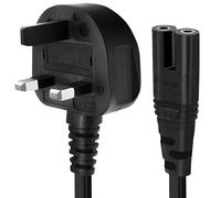 Figure 8 Power Cable UK 3 Pin Plug to IEC C7 Mains Lead - Replacement TV Power Cord for PS5, PS4, Xbox, Monitor, Printer, DVD Player & Radio - BS1363 Fused Plug - (1.5M(Meter) Long Cable)