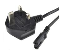Figure 8 Power Cable UK Plug to C7 Lead for LED or Smart TV Black 5m