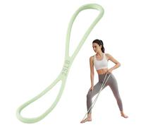 Figure 8 Resistance Band 25LB Silicone Exercise Band with Handles for Arms Shoulders & Glutes Portable Fitness Equipment for Home Workout and Toning Green