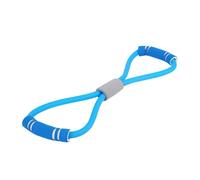 Figure 8 Resistance Band 8 Shape Pull Rope Resistance Band Rubber with Foam Handles Stretch Elastic Word Chest Expander Yoga Exercising Fitness(Blue)
