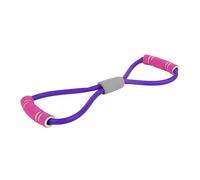 Figure 8 Resistance Band 8 Shape Pull Rope Resistance Band Rubber with Foam Handles Stretch Elastic Word Chest Expander Yoga Exercising Fitness(PURPLE)