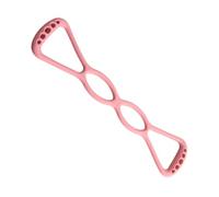 Figure 8 Resistance Band - Ergonomic Portable Elastic Silicone 15 lbs, Arm Stretch Bands, Upper Body Toning Tool, Back Chest Yoga Pilates Fitness Equipment, Sports Home Gym Muscle Building Pink