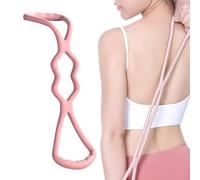 Figure 8 Resistance Band - Handle Strength Training Cord, Durable Rubber Fitness Strap | Non-Slip Yoga Pilates Pulling Rope Equipment, Compact Home Gym Equipment for Arm Toning, Stretching, Physi