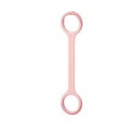 Figure 8 Resistance Band, Silicone Pull Rope for Shoulder Back, Home Fitness Exercise Band, Multiple Tensions(Thicken Pink15LB)