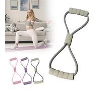 Figure 8 Resistance Band With Handles - 38lbs Upgraded Fitness Strap For Full-Body Workouts, Strength Training & Stretching(Grey,38 pounds upgraded)