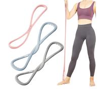 Figure 8 Resistance Bands Set of 3 - Arm & Shoulder Stretch, Back Strengthening, Yoga Pilates Workout Equipment for Women & Men, 8-Word Elastic Rope for Full Body Muscle Training,Gym Fitness