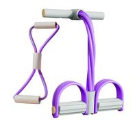 Figure 8 Resistance Bands with Handles, 6-Tube Pedal Puller Exercise Band Set for Women, Stretching Strap for Arms Chest Back, Fitness Equipment for Full-Body Workout and Yoga (F)