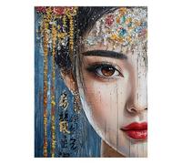 Figure Art Paint by Numbers Kit for Adults Eye Acrylic Paint by Numbers 32x24in, Canvas Painting Craft Kits for Kids Wall Decor, Large Canvas Wall Art Painting for Home Decor Gifts for Women JLYH-6509