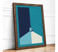 Figure at Convergence Minimalist Framed Wall Art Print A1 (84.1×59.4cm)