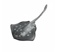 Figure Authentic Crustacean Model Animal Sculpture Hand-Painted Ornament Engaging Learning Tool Suitable for classroom science displays shelf decoration home ornament, Stingray