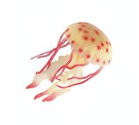 Figure Authentic Crustacean Model Animal Sculpture Hand-Painted Ornament Engaging Learning Tool Suitable for classroom science displays shelf decoration home ornament, Orange Jellyfish