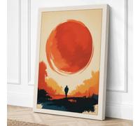 Figure Beneath the Sun Canvas Wall Art Print 24x16 Inch (61 x 41 cm)