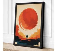 Figure Beneath the Sun Canvas Wall Art Print 30x20 Inch (76 x 51 cm)