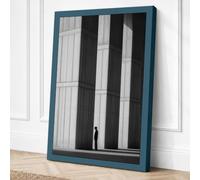Figure Between Columns Canvas Wall Art Print 18x12 Inch (46 x 30 cm)
