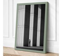 Figure Between Columns Canvas Wall Art Print 36x24 Inch (91 x 61 cm)