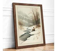 Figure by Frozen Stream Scandinavian Framed Wall Art Print A3 (42×29.7cm)