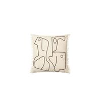 Figure Cushion 50x50 cm Off White/ Coffee