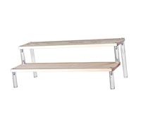 Figure Display Stand with Glasses Display Riser Stand Collectibles Shelf Action Figures Display Shelf Holder And Toys Cupcake Stand Organizer Wood And, Two Tiers