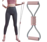 Figure Eight Shape Workout Bands, Portable Workout Equipment with Non-Slip Handles | Home Yoga Back Stretch Chest Shoulder Arm Fitness Equipment