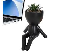 Figure for Indoor Plants | Ceramic Flower Pot Small Figure Plant Pot,Creative Table Top Display Flowerpot Vase, Plant Ornaments for Modern Table Shelf Decor Aesthetic