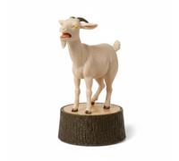 ＡＷＨＡＯ Figure Funny Expressive Caprine Book Desktop Decoration Novelty Gift Set for Bookshelf, Office, White Screaming Goat With Book And Model