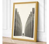 Figure in Architecture Canvas Wall Art Print 18x12 Inch