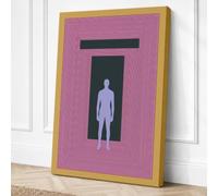 Figure in Containment Canvas Wall Art Print 36x24 Inch (91 x 61 cm)