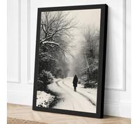 Figure in Frozen Solitude Canvas Wall Art Print 18x12 Inch