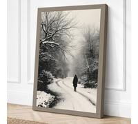 Figure in Frozen Solitude Canvas Wall Art Print 18x12 Inch