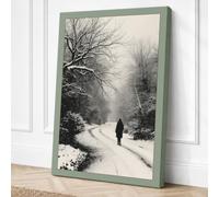 Figure in Frozen Solitude Canvas Wall Art Print 18x12 Inch