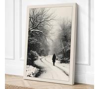 Figure in Frozen Solitude Canvas Wall Art Print 30x20 Inch (76 x 51 cm)