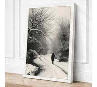 Figure in Frozen Solitude Canvas Wall Art Print 36x24 Inch (91 x 61 cm)