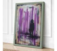Figure in the City Modern Canvas Wall Art Print 24x16 Inch (61 x 41 cm)