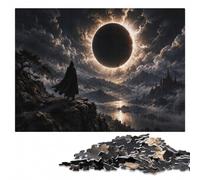 Figure on Stairs During Solar Eclipse Dark Ae Jigsaw Puzzle, 1000 Pieces | A focused indoor hobby - a clear section-by-section approach in spare time.