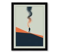 Figure on the Ridge Minimalist Framed Wall Art Print A3 (42×29.7cm) Black, Wall Decor for Living Room, Bedroom, Office & Home, Ready to Hang, Art Gift