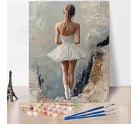 Figure Paint by Numbers for Adults, DIY Paint by Numbers Ballet, Canvas Oil Painting Kit with 3 Paintbrushes, Acrylic Pigment Drawing Paintwork for Gifts for Women 20x26 inch Without Frame -XY60C